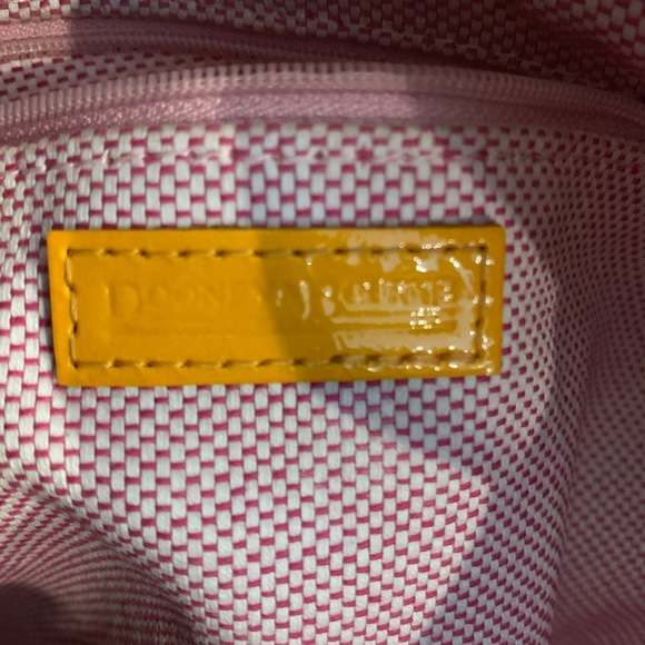 Dooney & Bourke yellow white stripe hobo bag - Picture 5 of 8